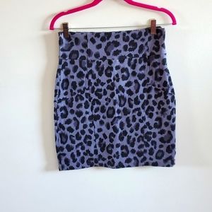 Gray leopard pencil skirt size 10